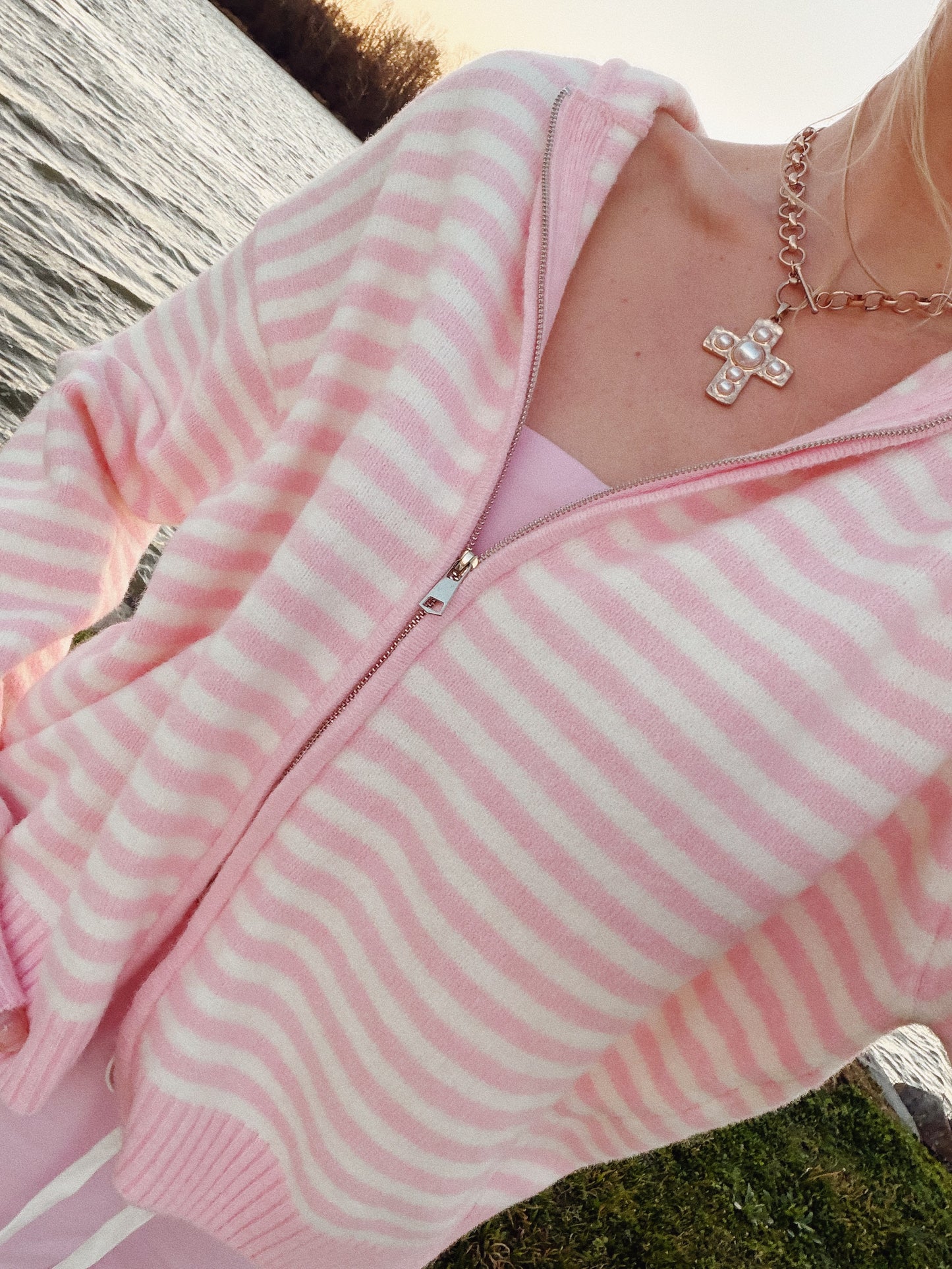 Cooper Zip Up Hoodie Baby Pink