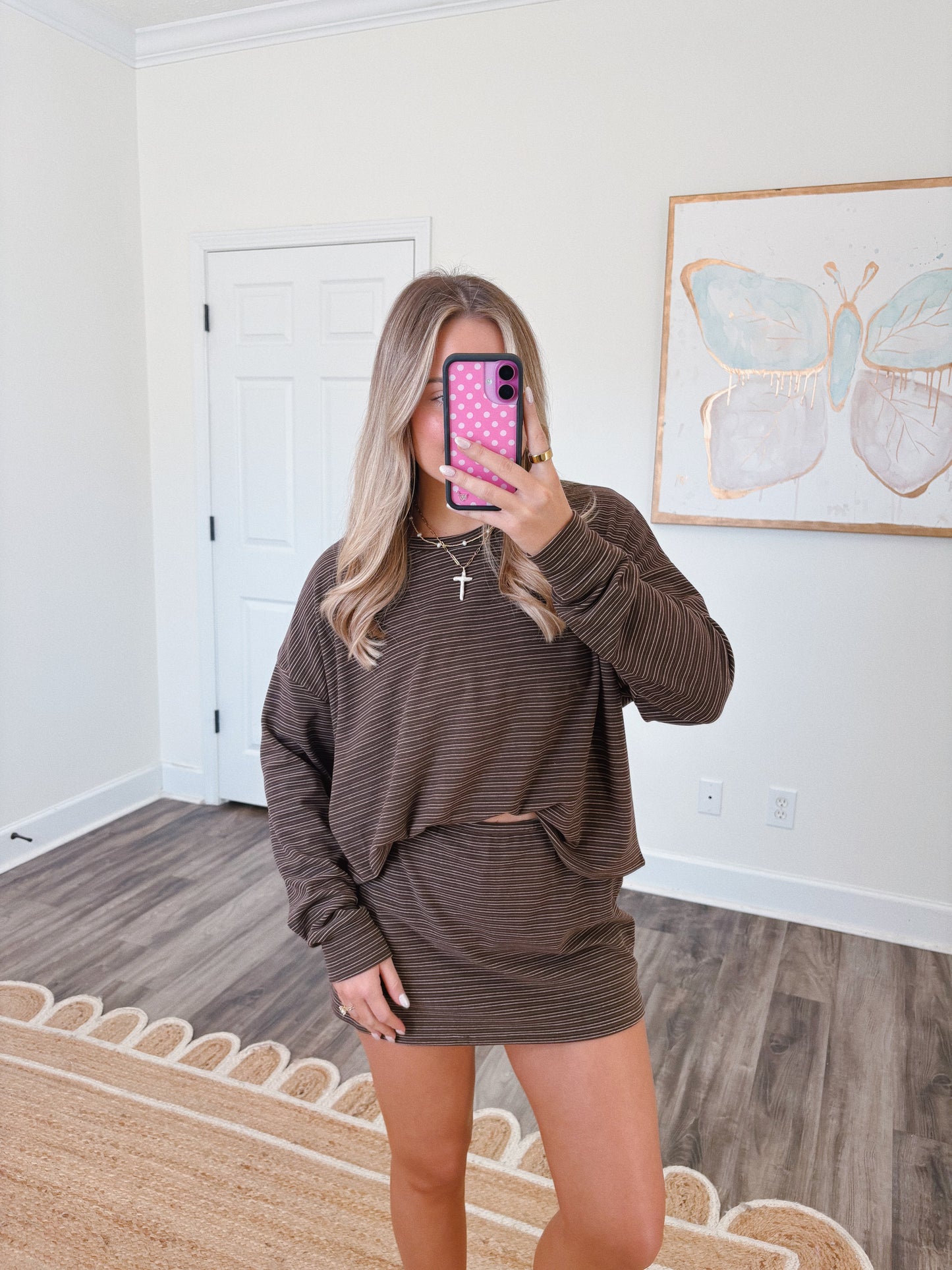 Blair Striped Mini Skort Set