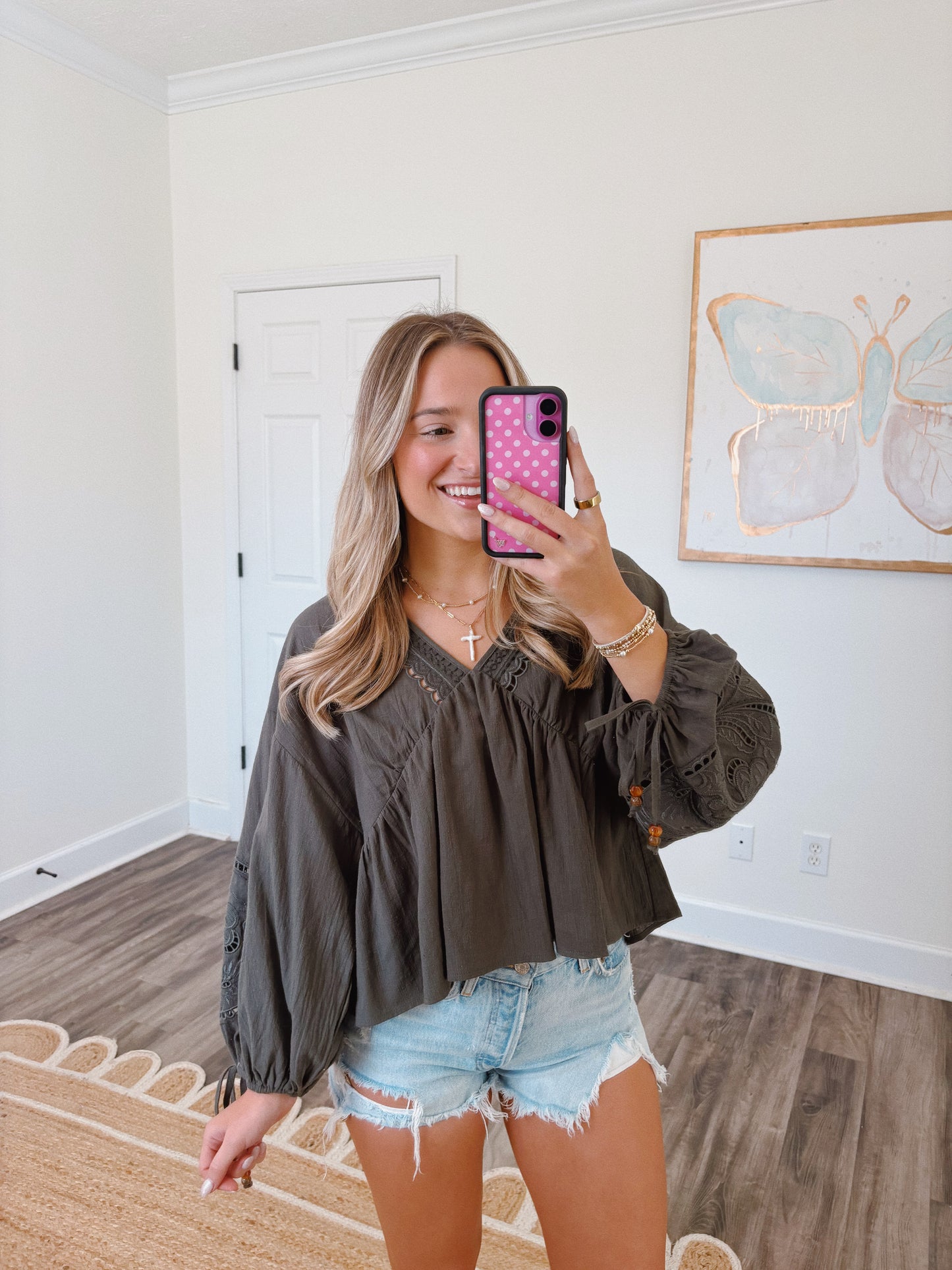 Boho Breeze Embroidered Blouse