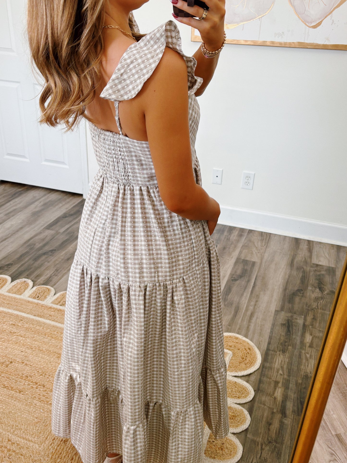 Gingham Hearts Maxi Dress