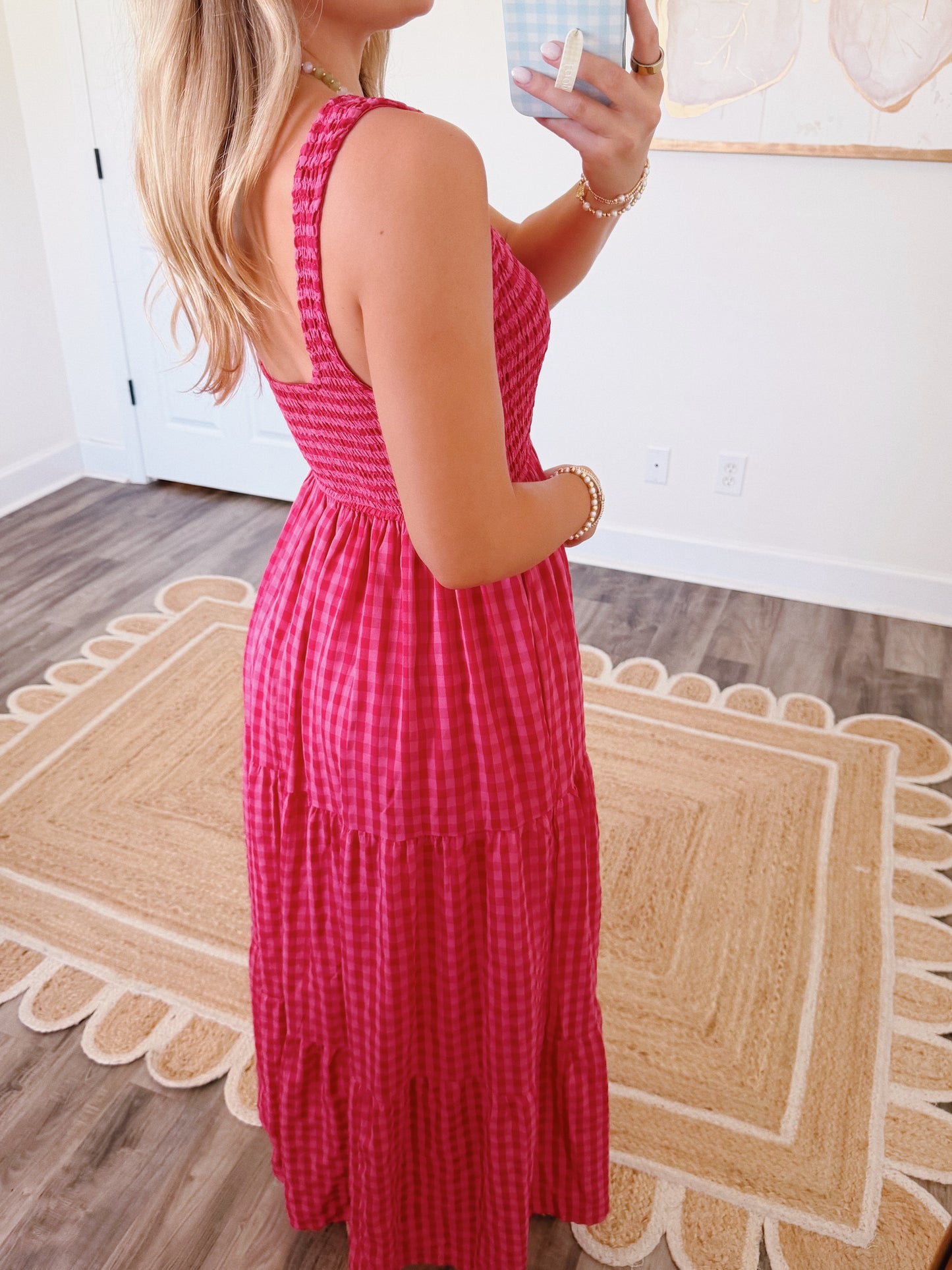 Mulberry Gingham Maxi