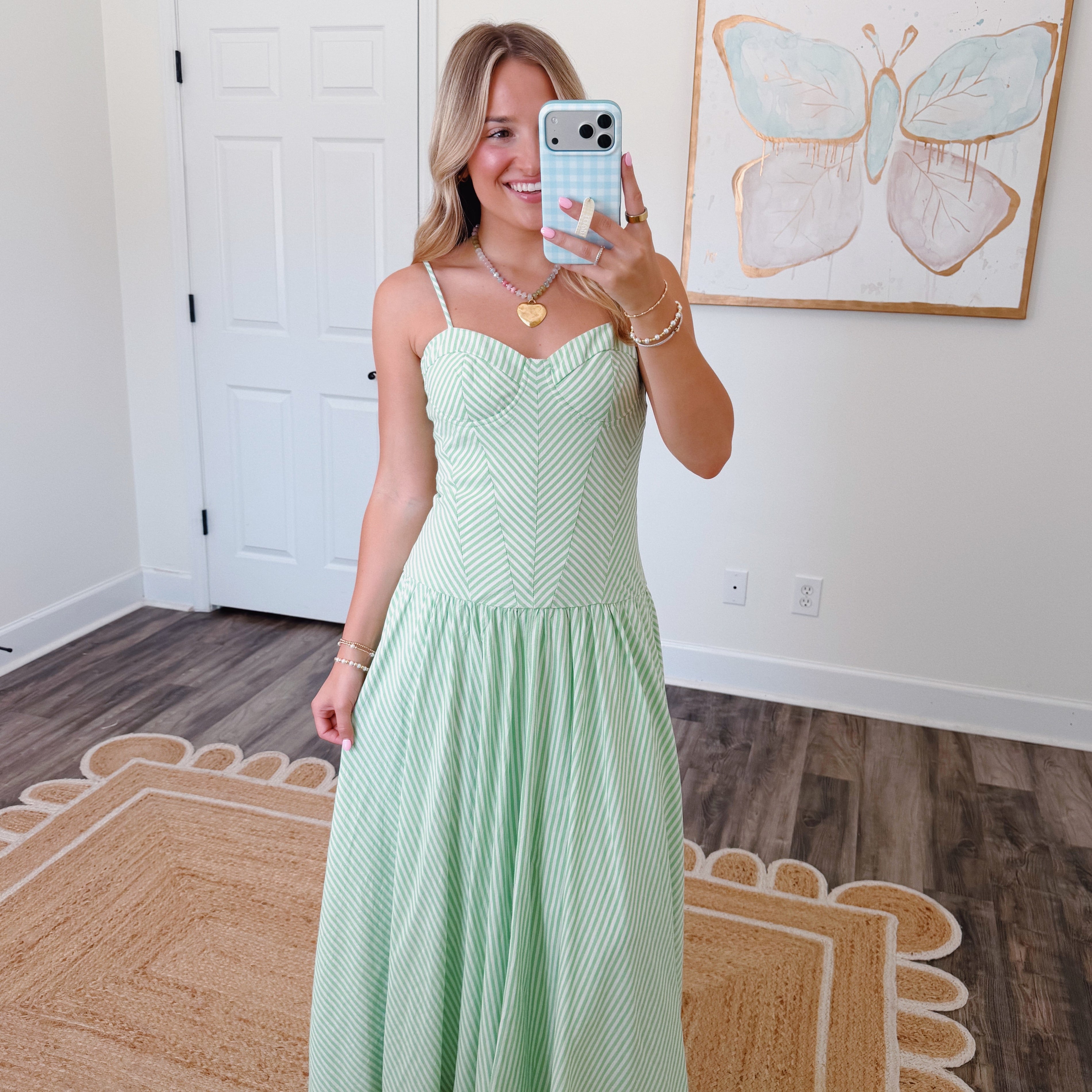 Green Palmer Dropwaist Dress