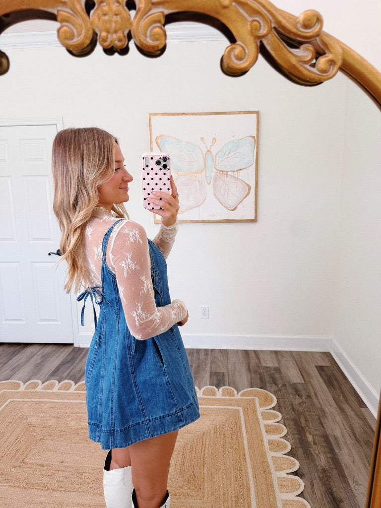 Take It Easy Denim Romper