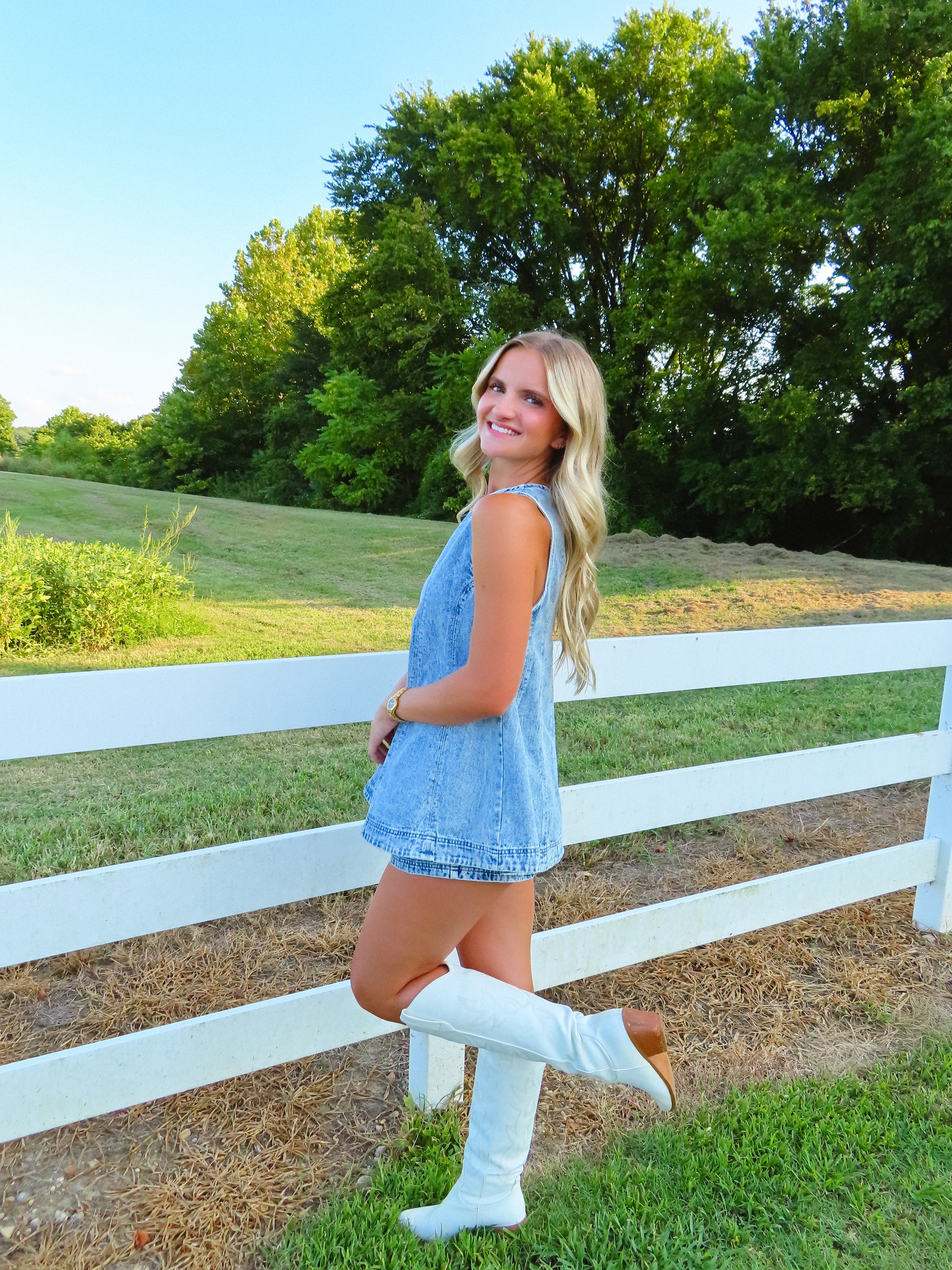 Katie Denim Short Set