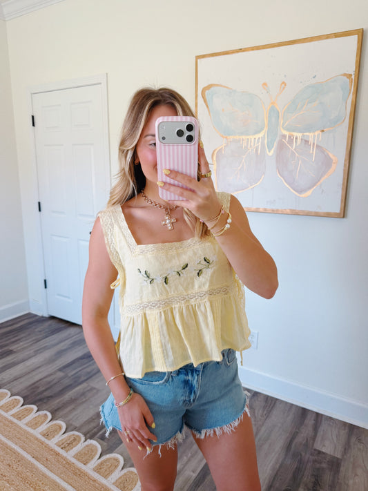 Limoncello Embroidered Top