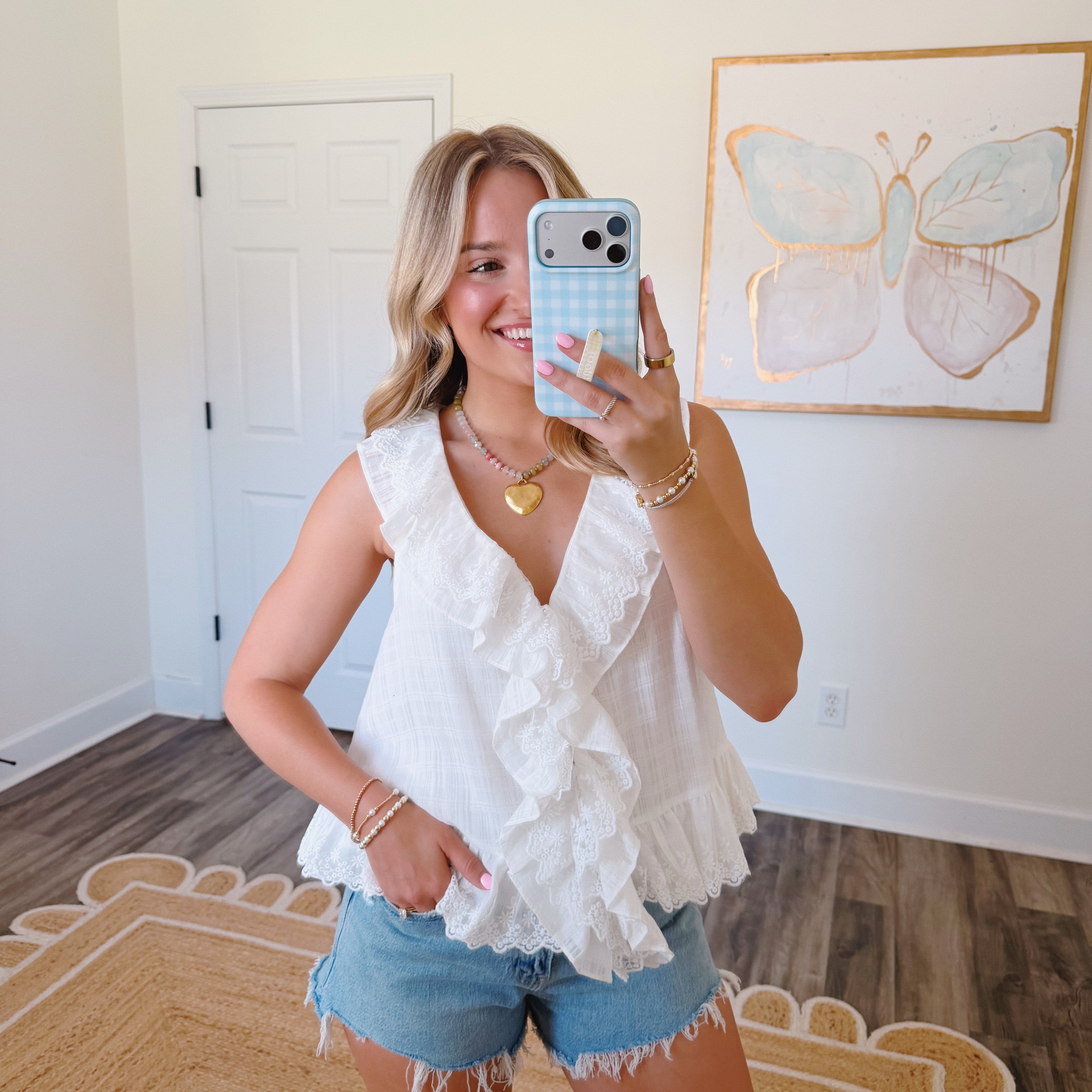 Ivory Ruffled Blouse