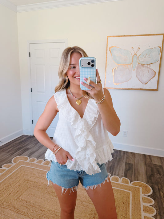 Ivory Ruffled Blouse