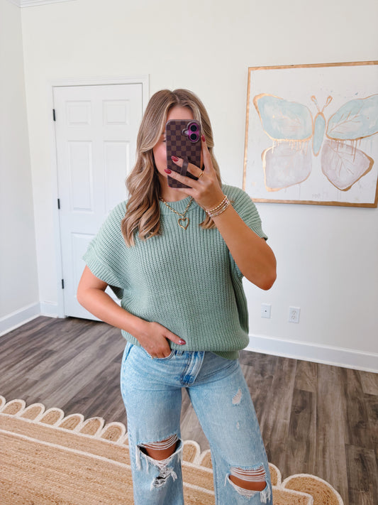 Sage Green Sweater Vest