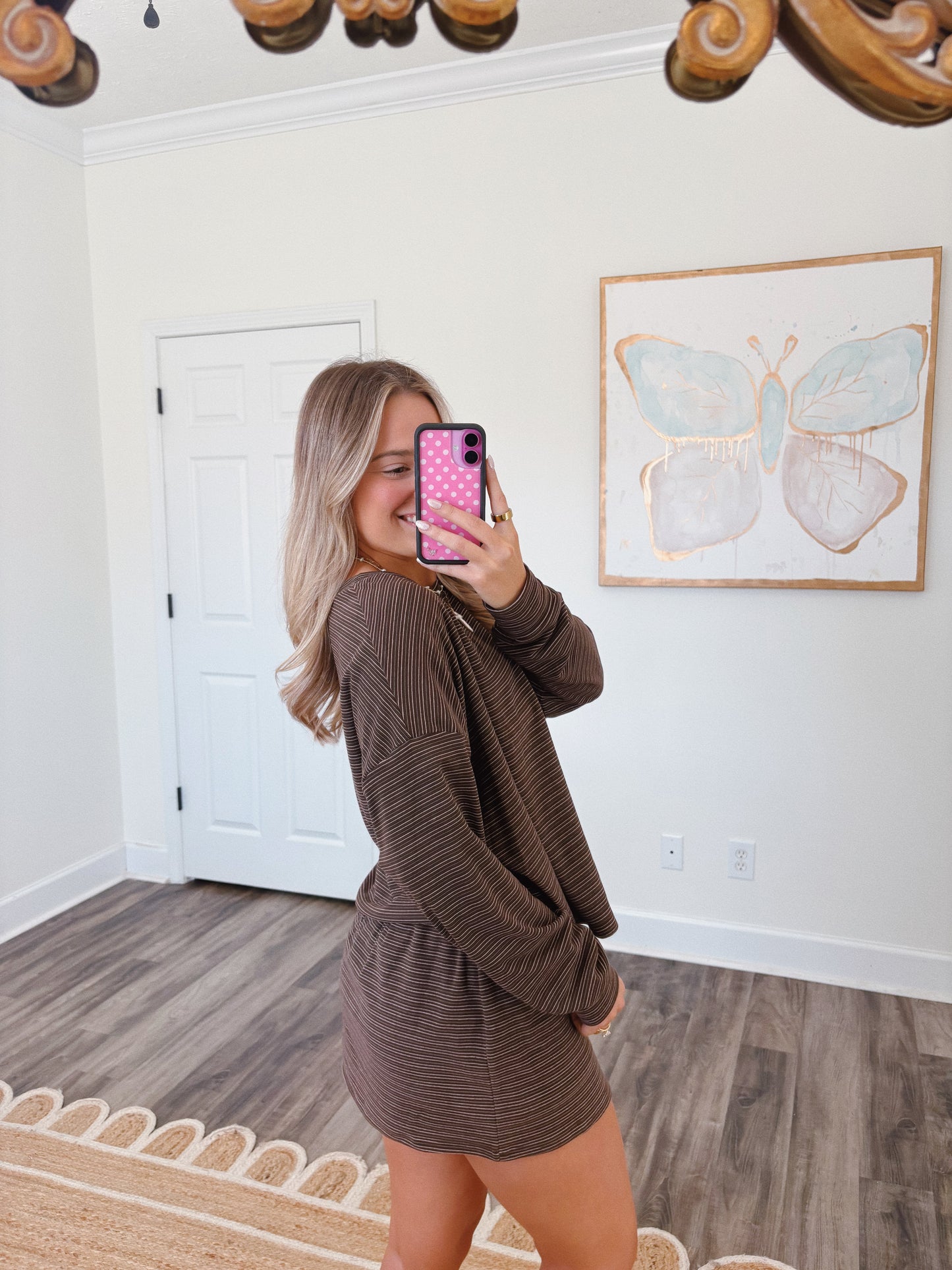 Blair Striped Mini Skort Set