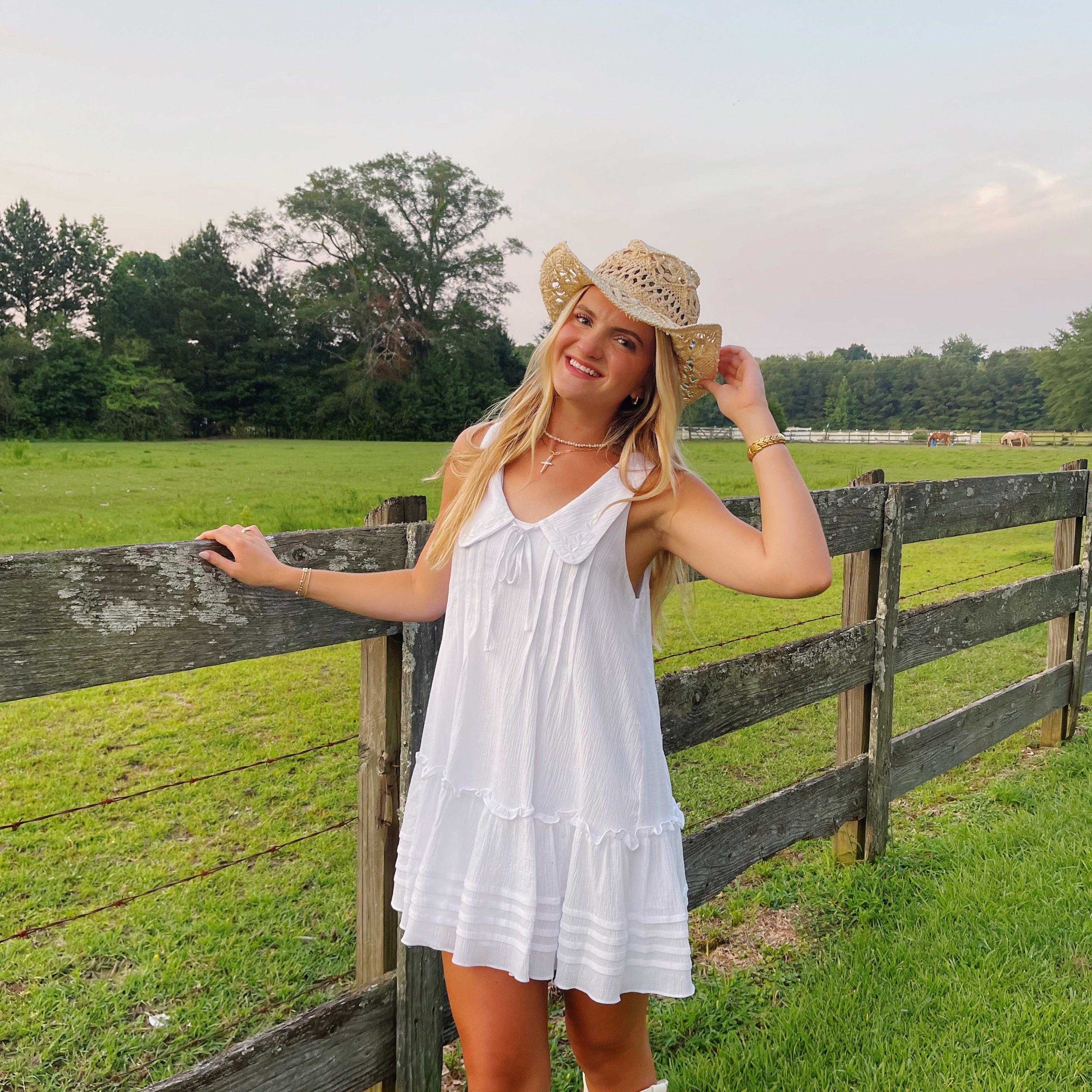 On the Prairie Dress in White