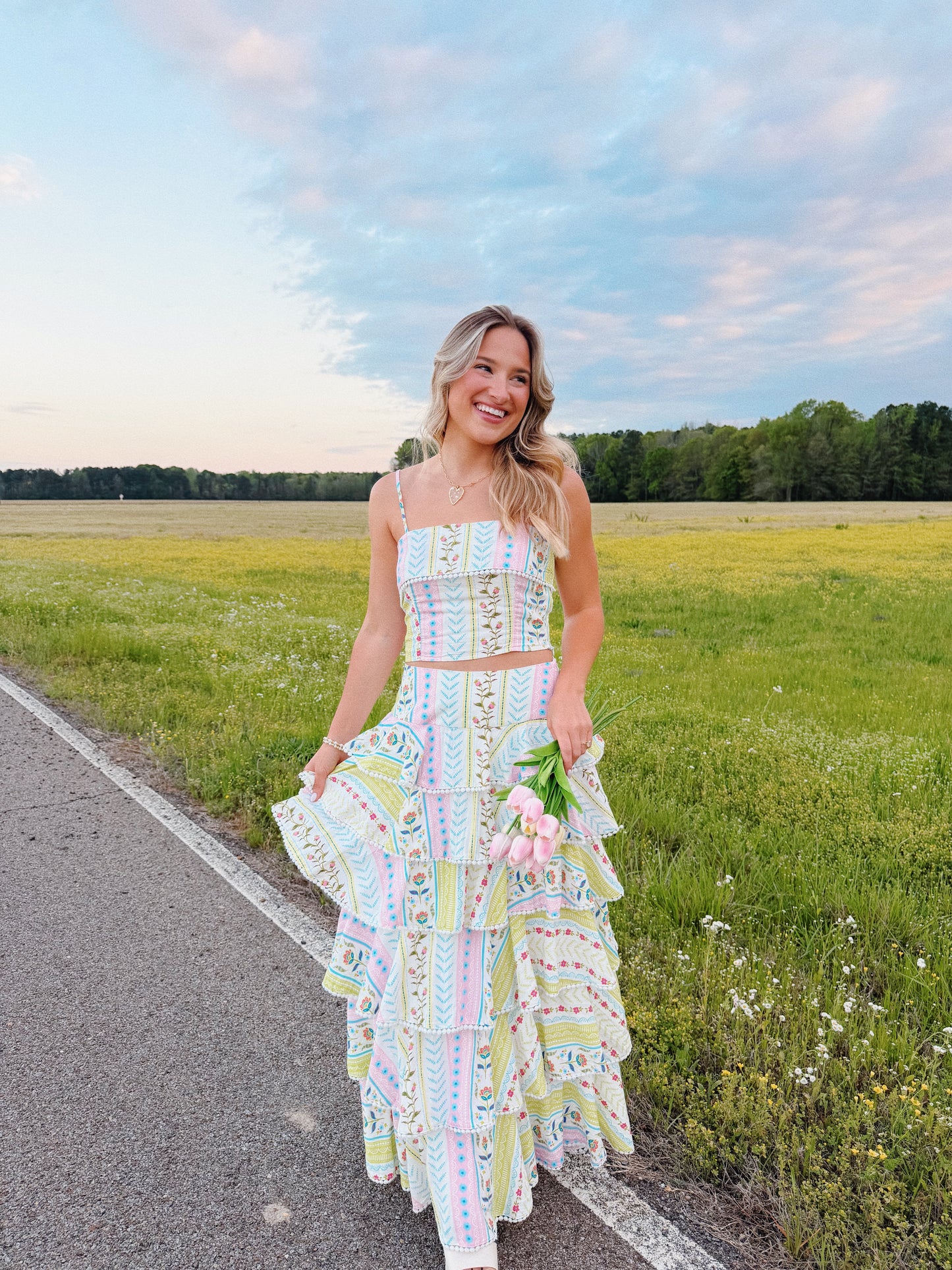 Garden Party Maxi Skirt Set