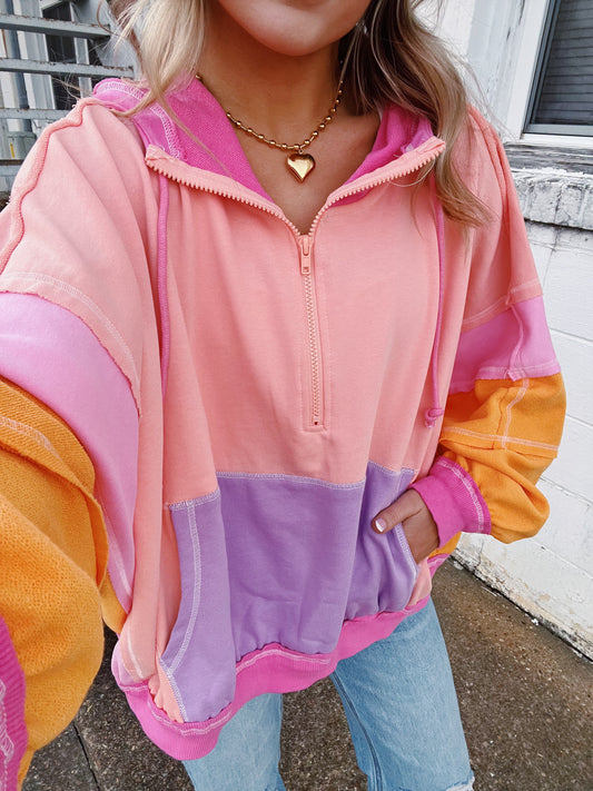 Sherbet Colorblock Pullover