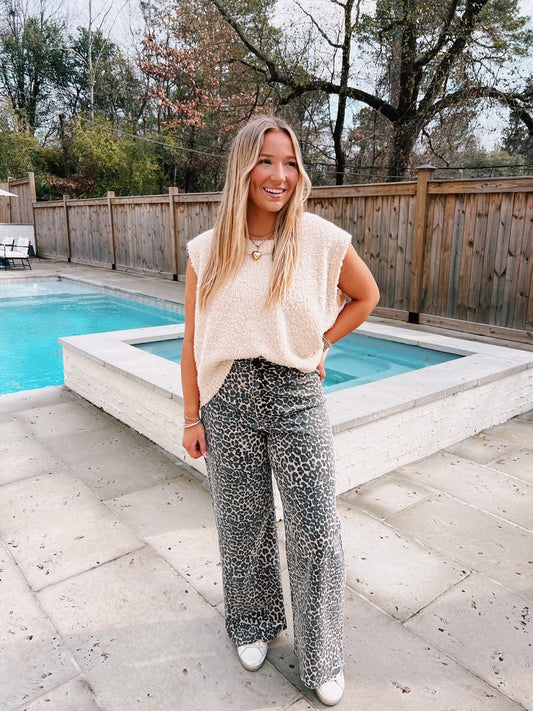 Leopard Print Jeans