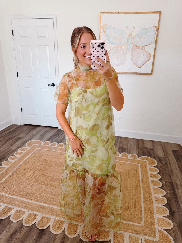 Dahlia Mesh Maxi Dress