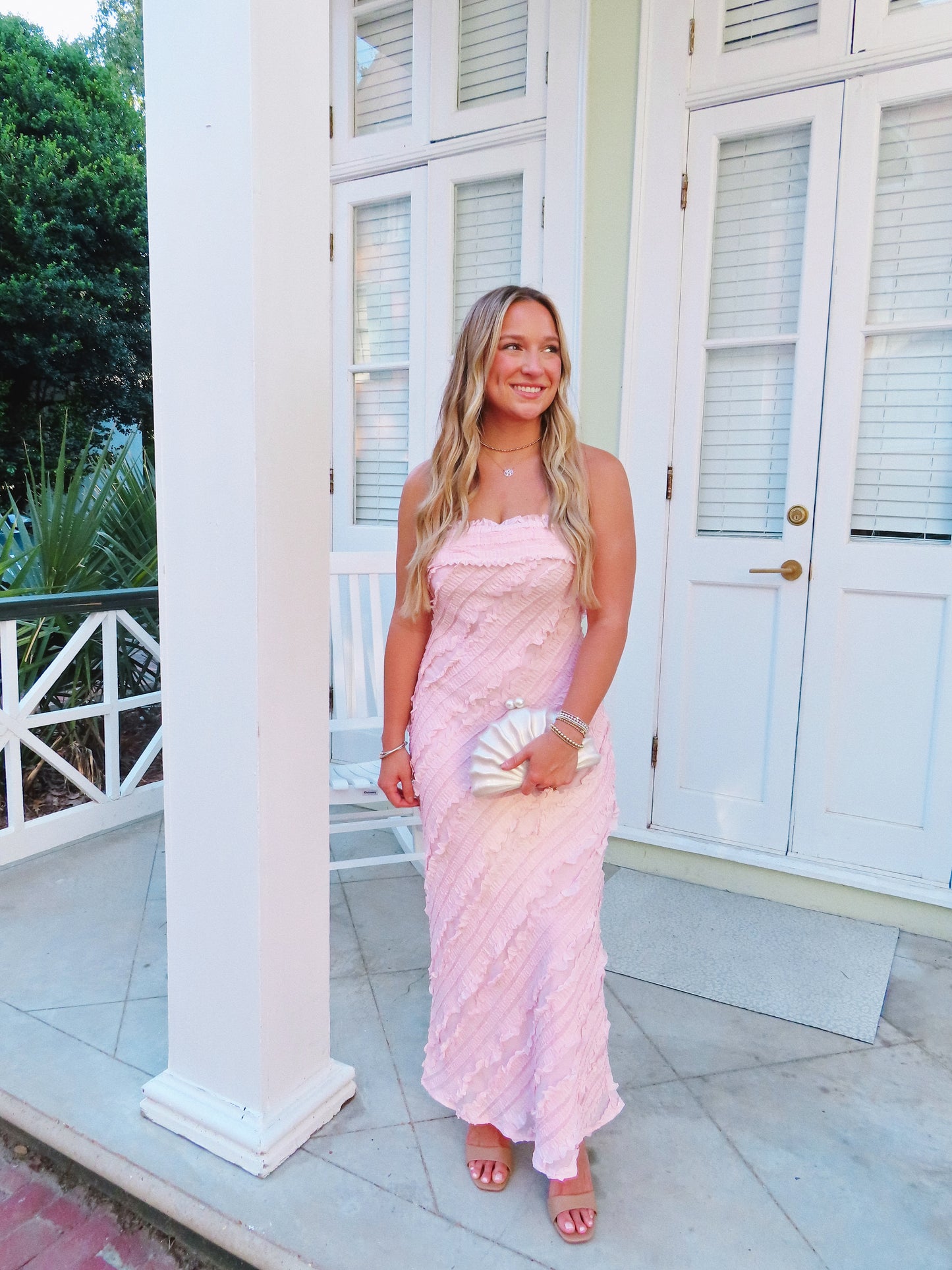 Pink Textured Midi