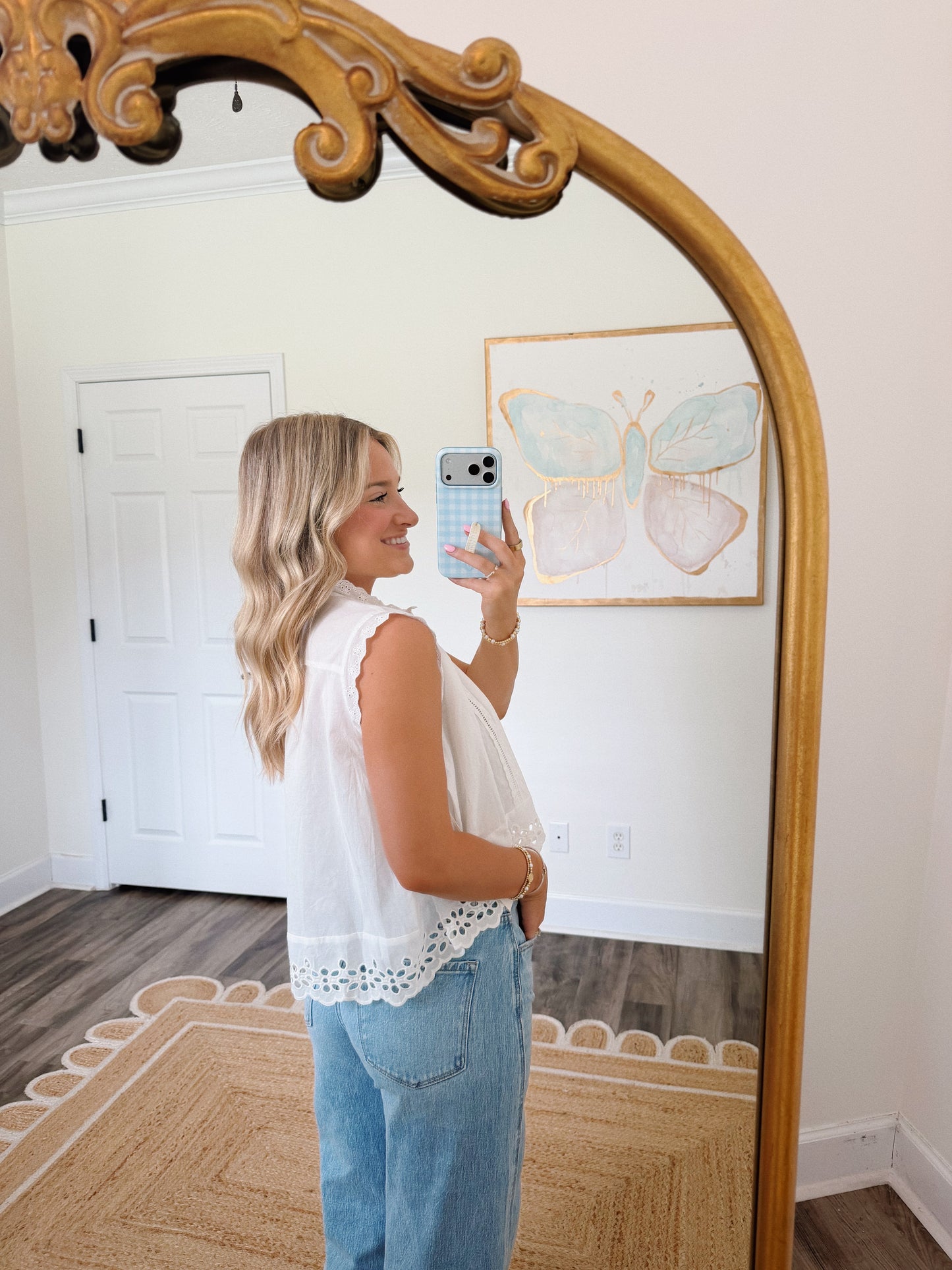 Angie Eyelet Blouse
