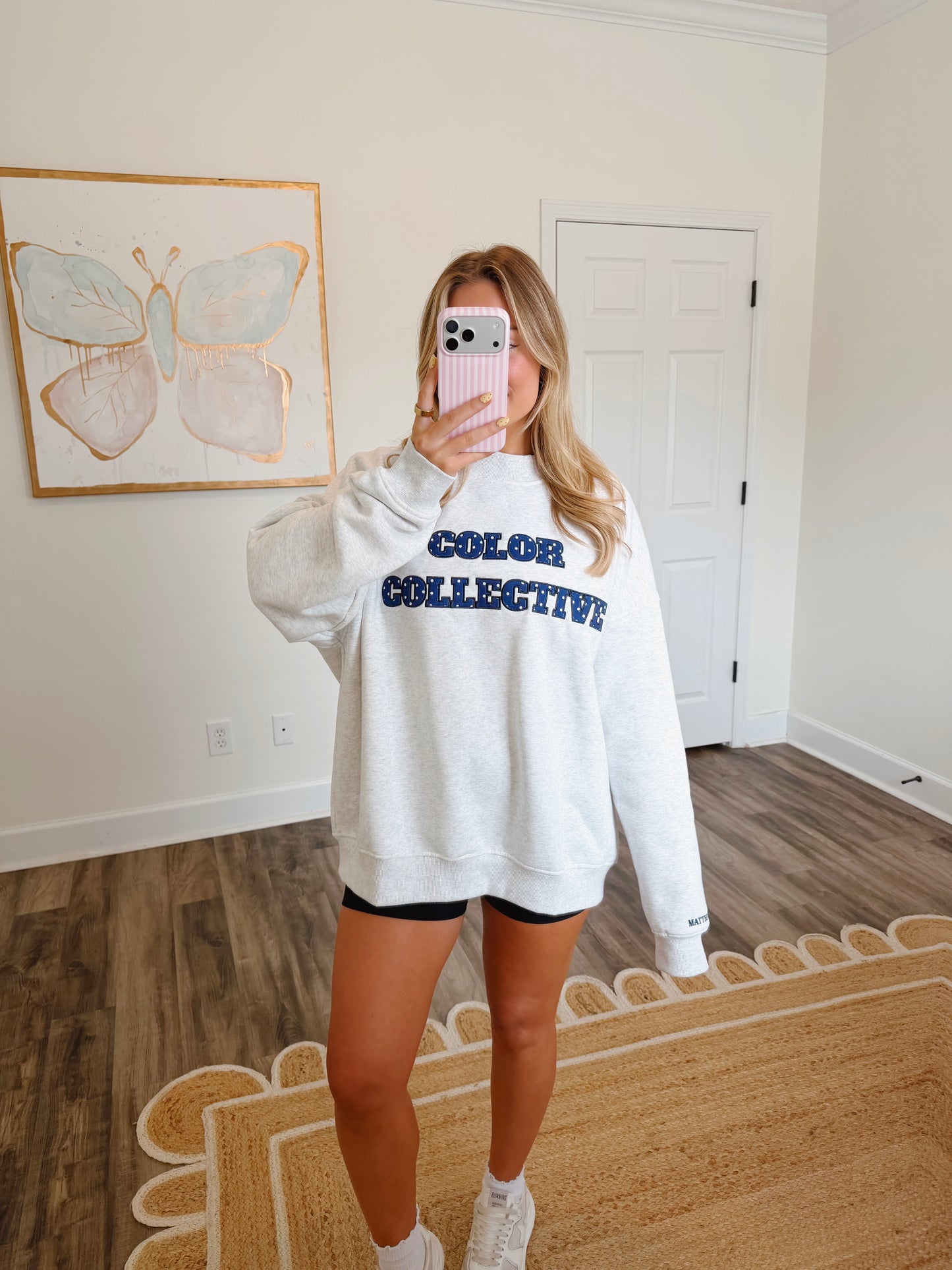 Grey Polka Dot CC Mockneck