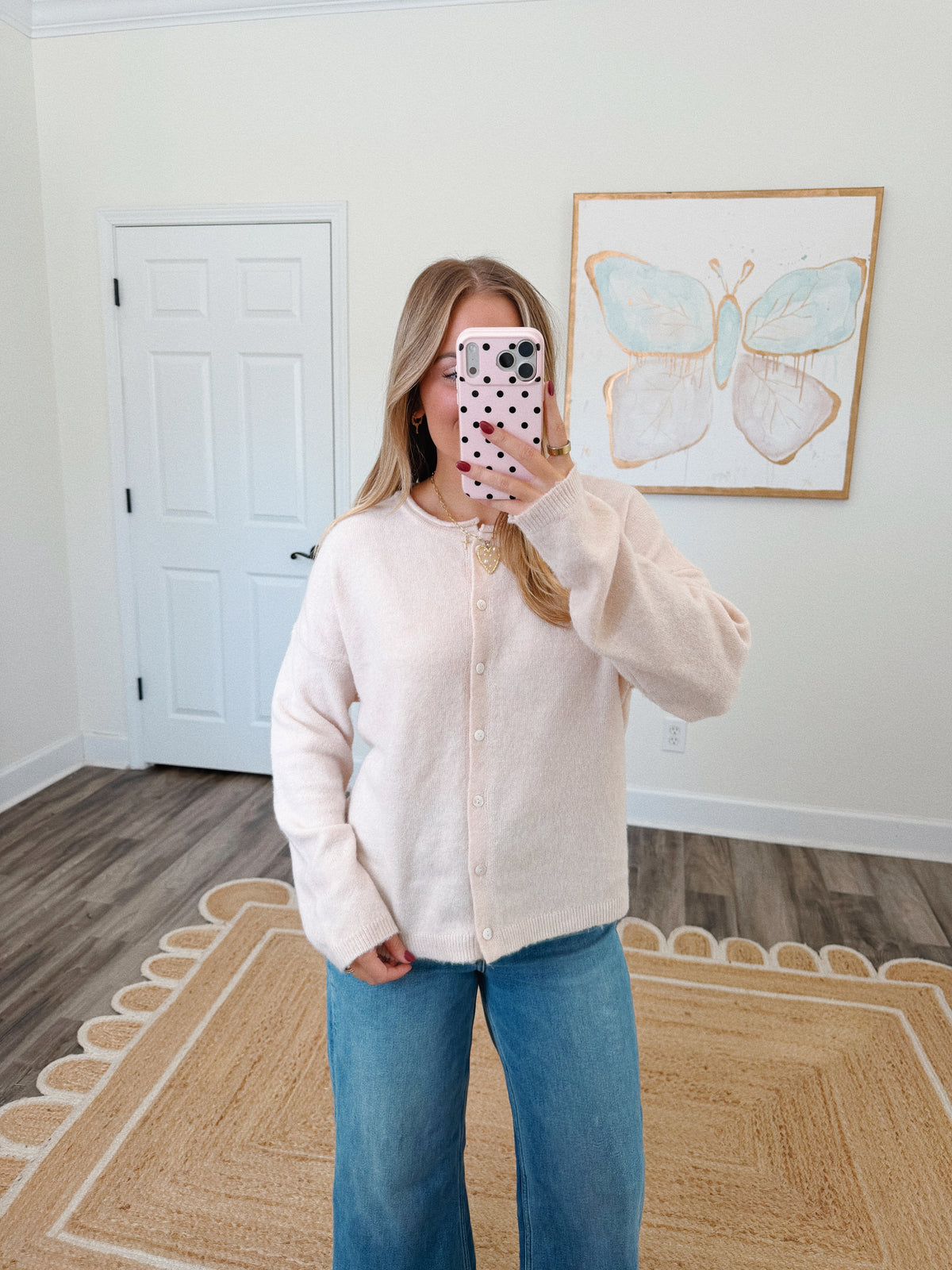 Essenital Soft Knit Cardigan - Cream