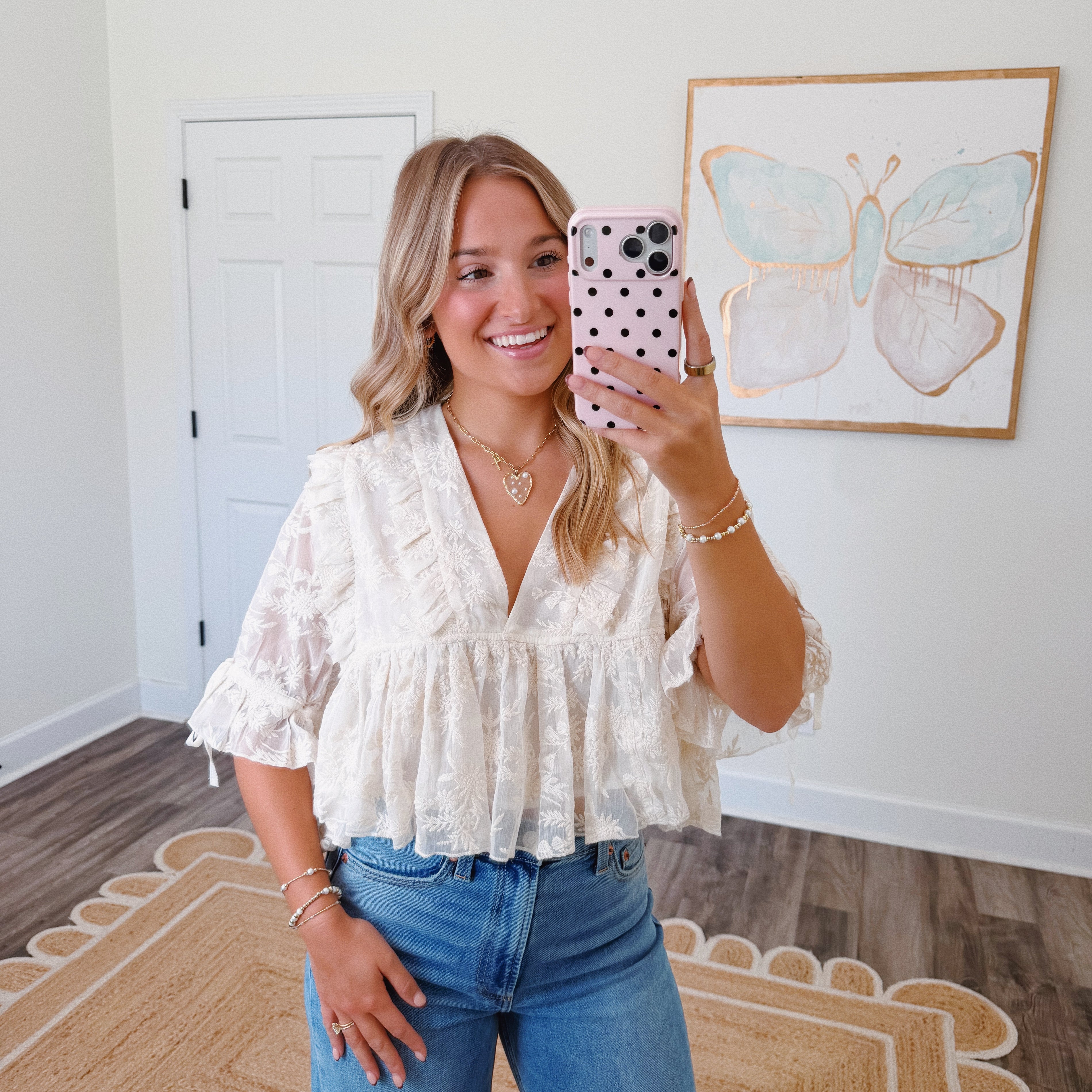 Ivory Embroidered Blouse