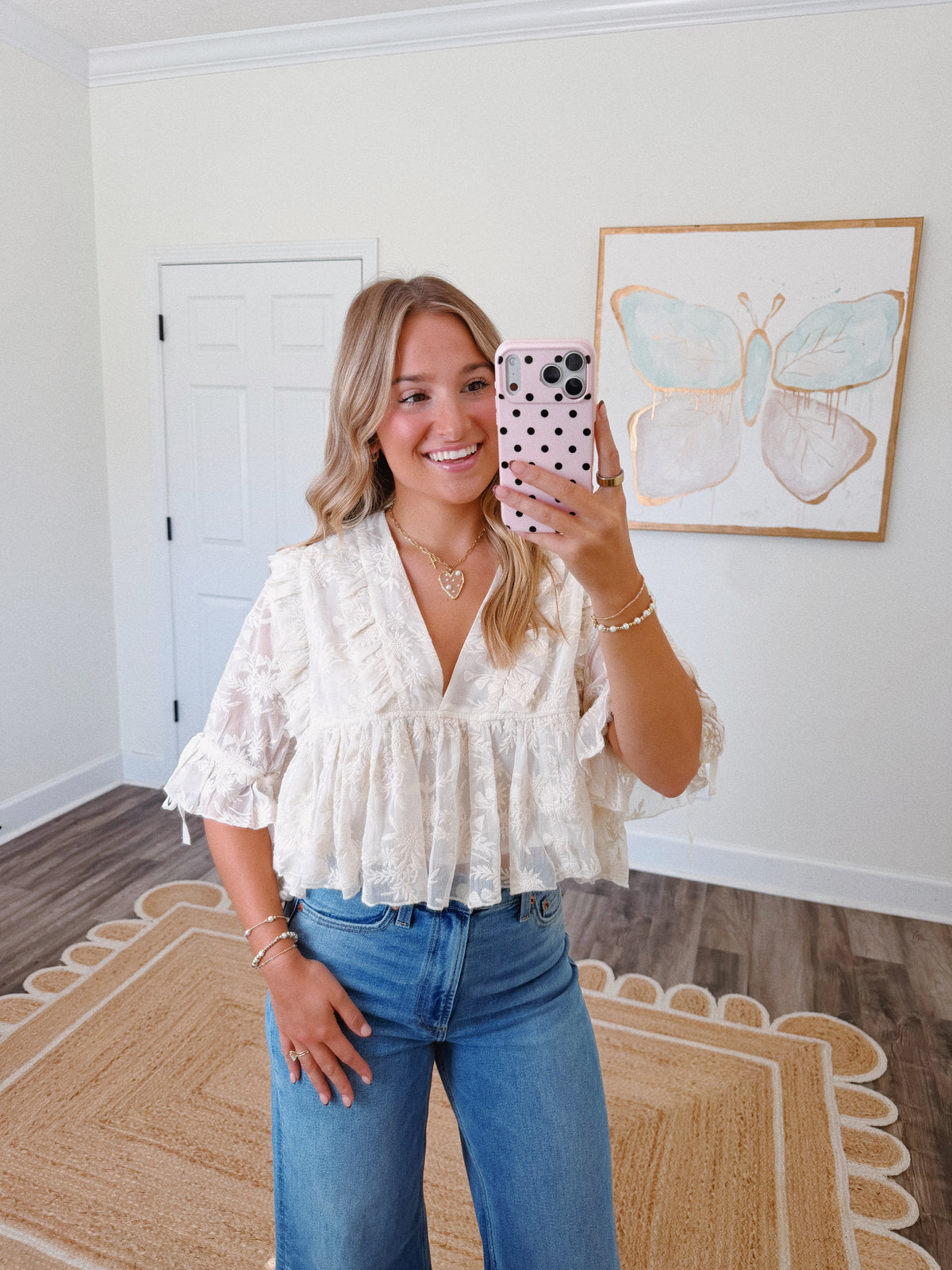 Ivory Embroidered Blouse