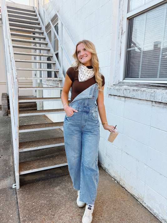 Barrel Denim Overalls (PREORDER: ships early december)