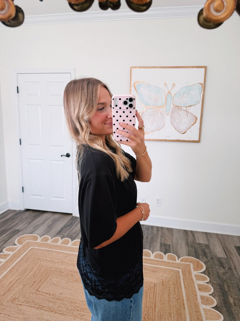 Black Lace Tee