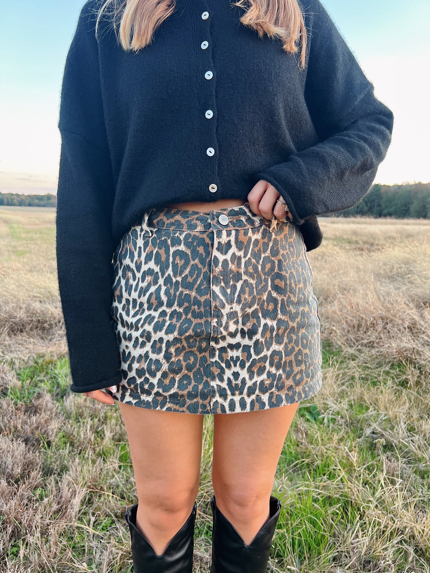 Leopard Print Mini Skort
