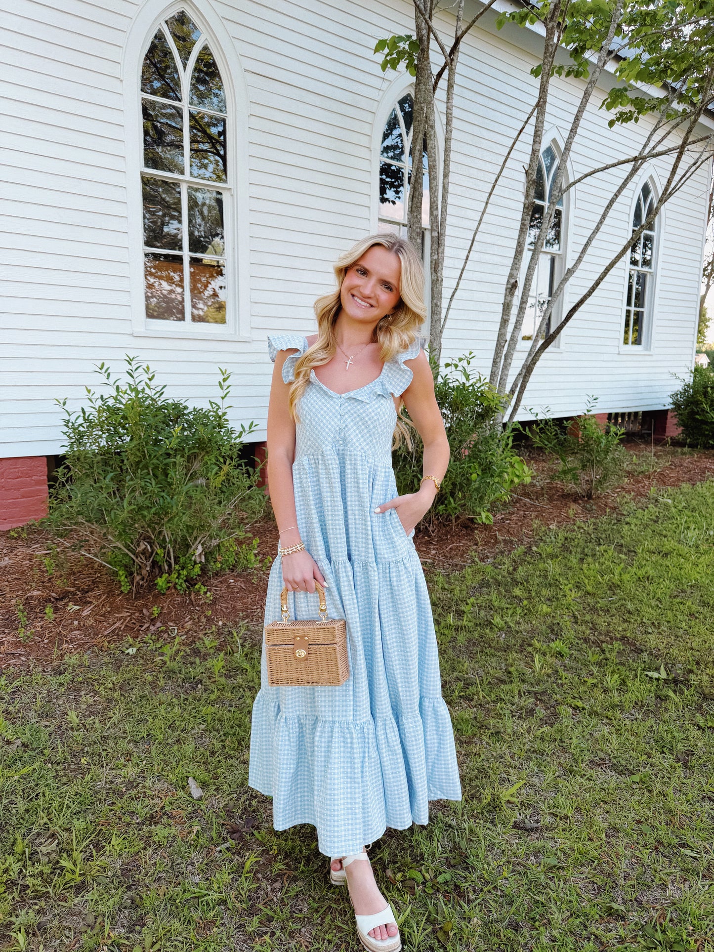 Gingham Hearts Maxi Dress