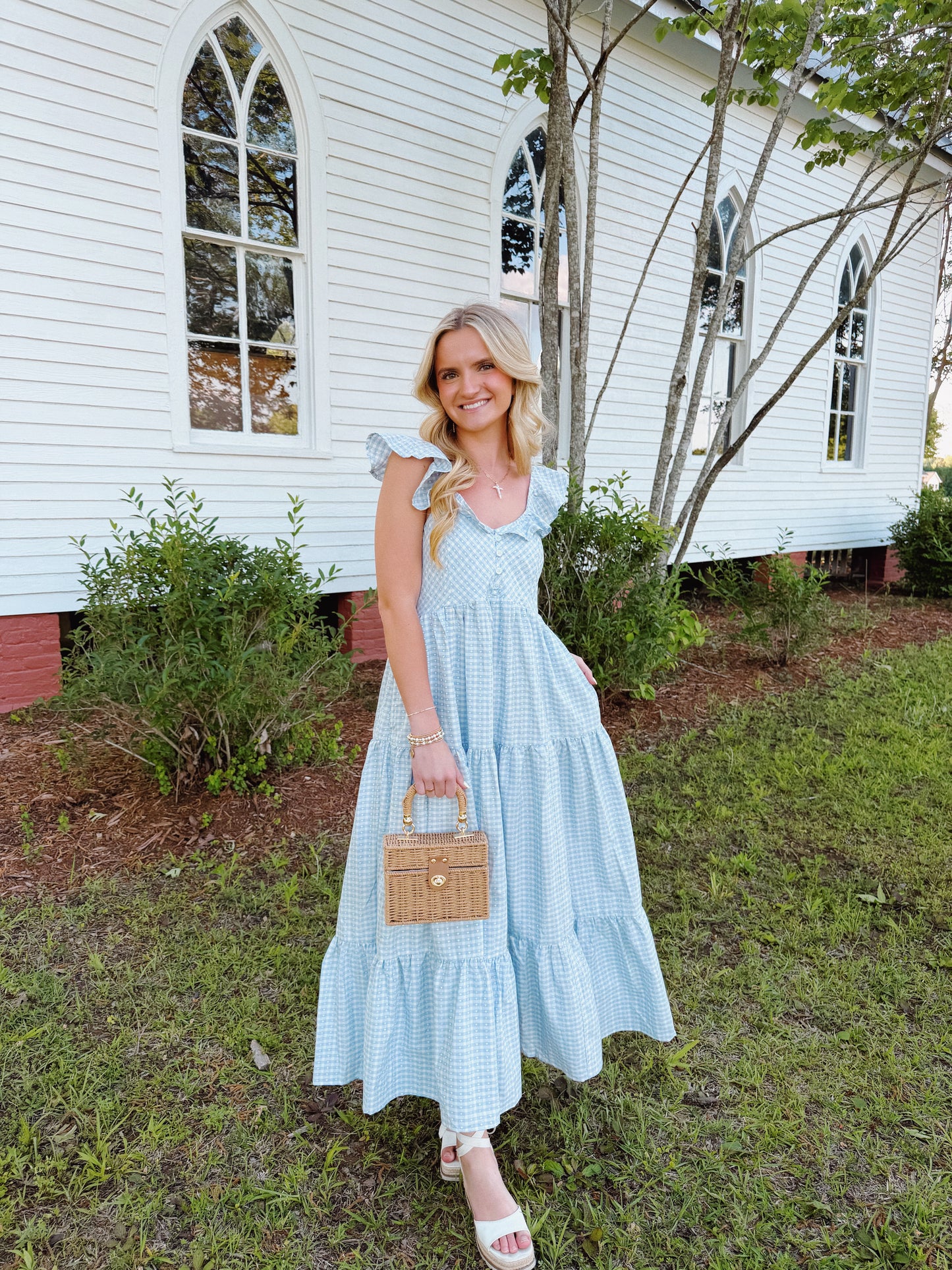 Gingham Hearts Maxi Dress