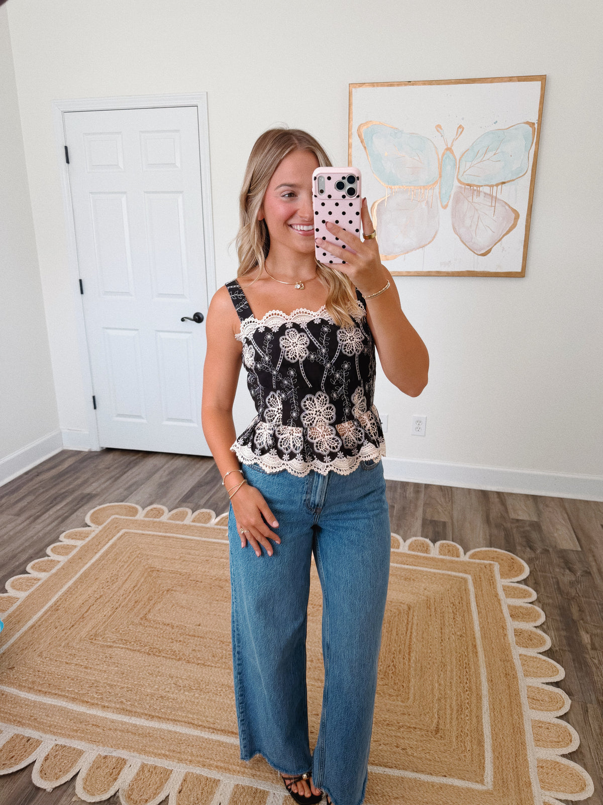 Midnight Bloom Lace Top