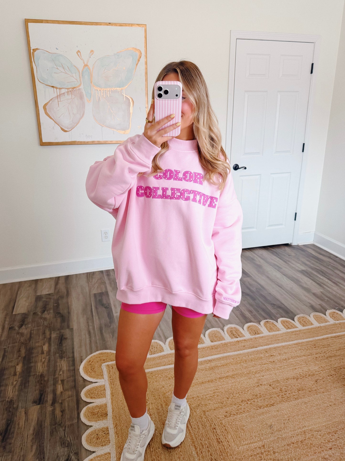 Pink Polka Dot CC Mockneck