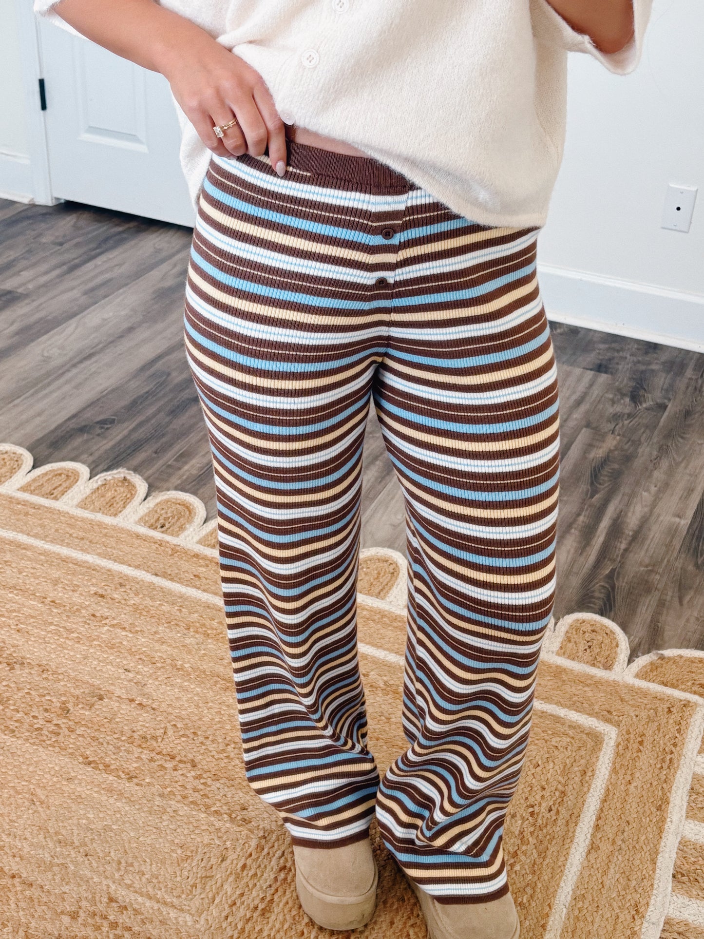 Cocoa Striped Knit Pants