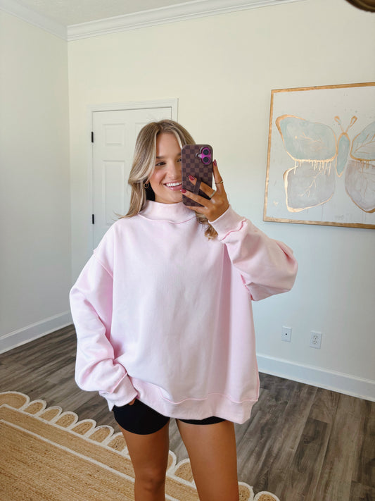 Cozy Days Pink Mockneck (PREORDER: ships mid november)
