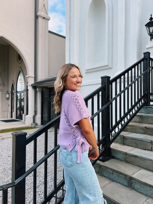 Love Letter Sweater Vest Lavender