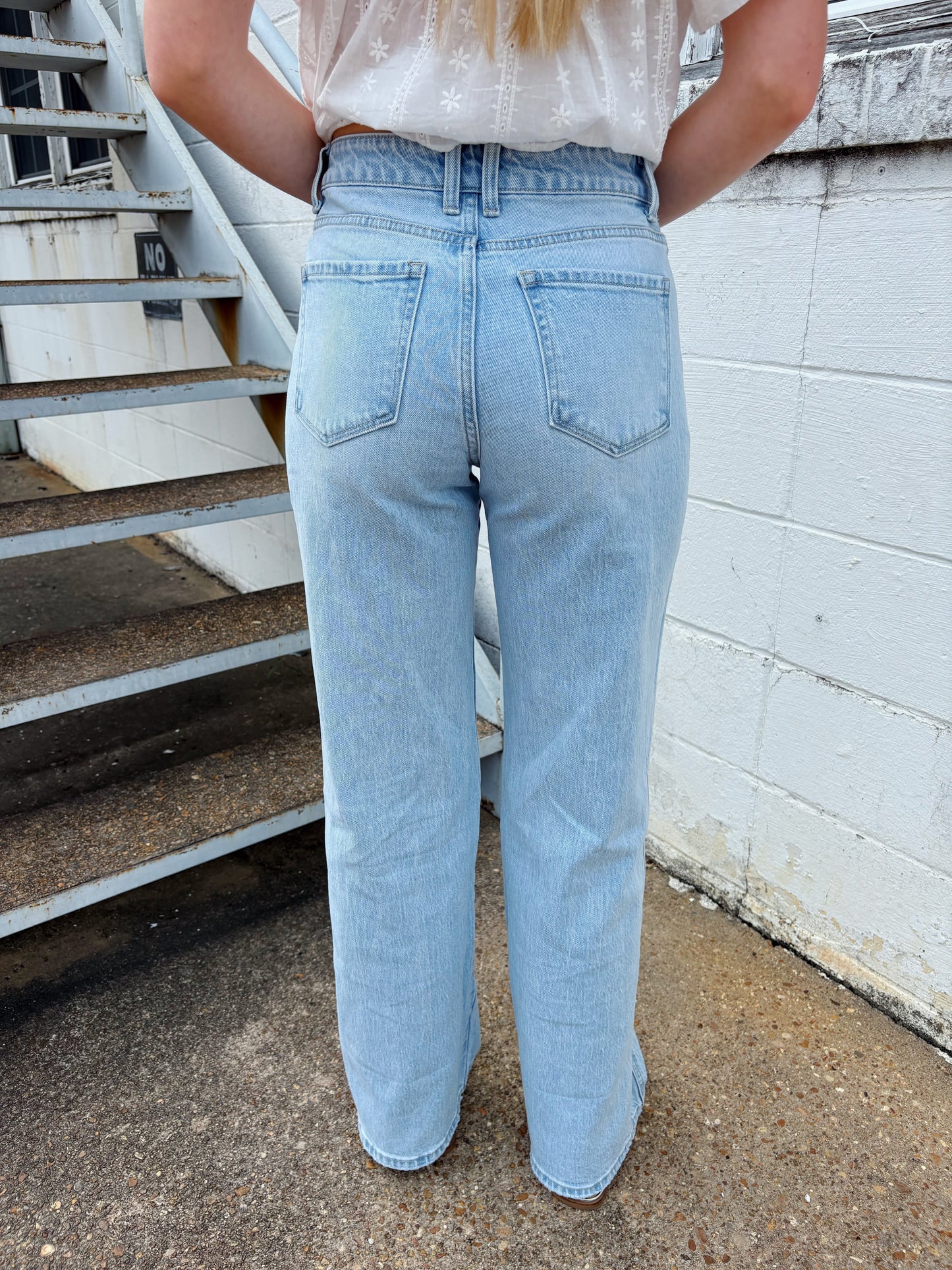 Cuffed Kris Wide Leg Jeans