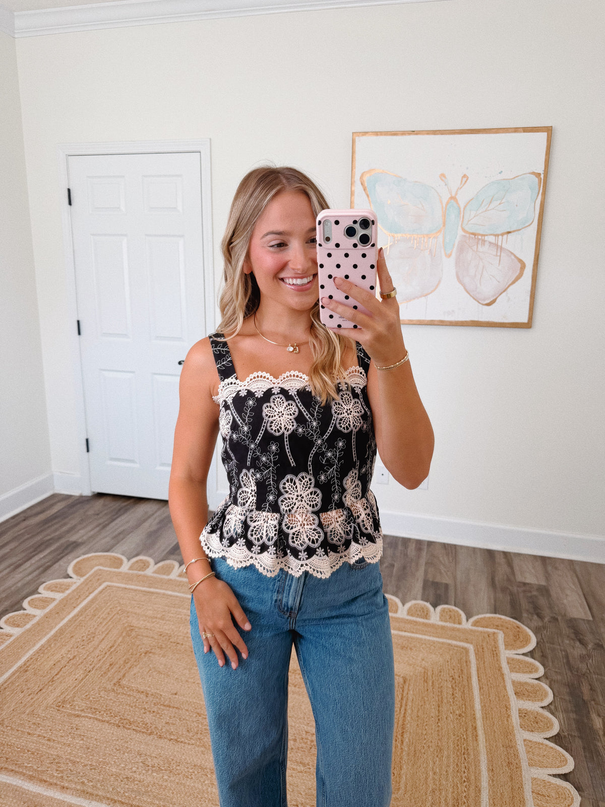 Midnight Bloom Lace Top