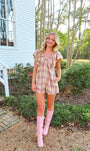 Honeycrisp Plaid Romper