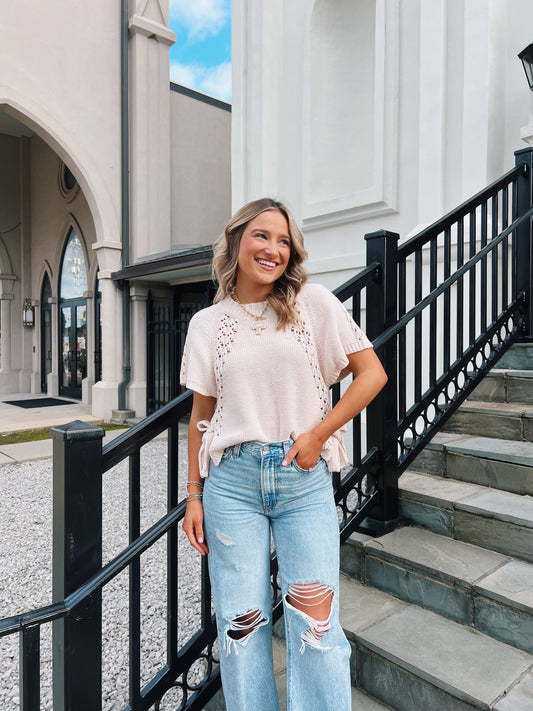 Love Letter Sweater Vest Cream