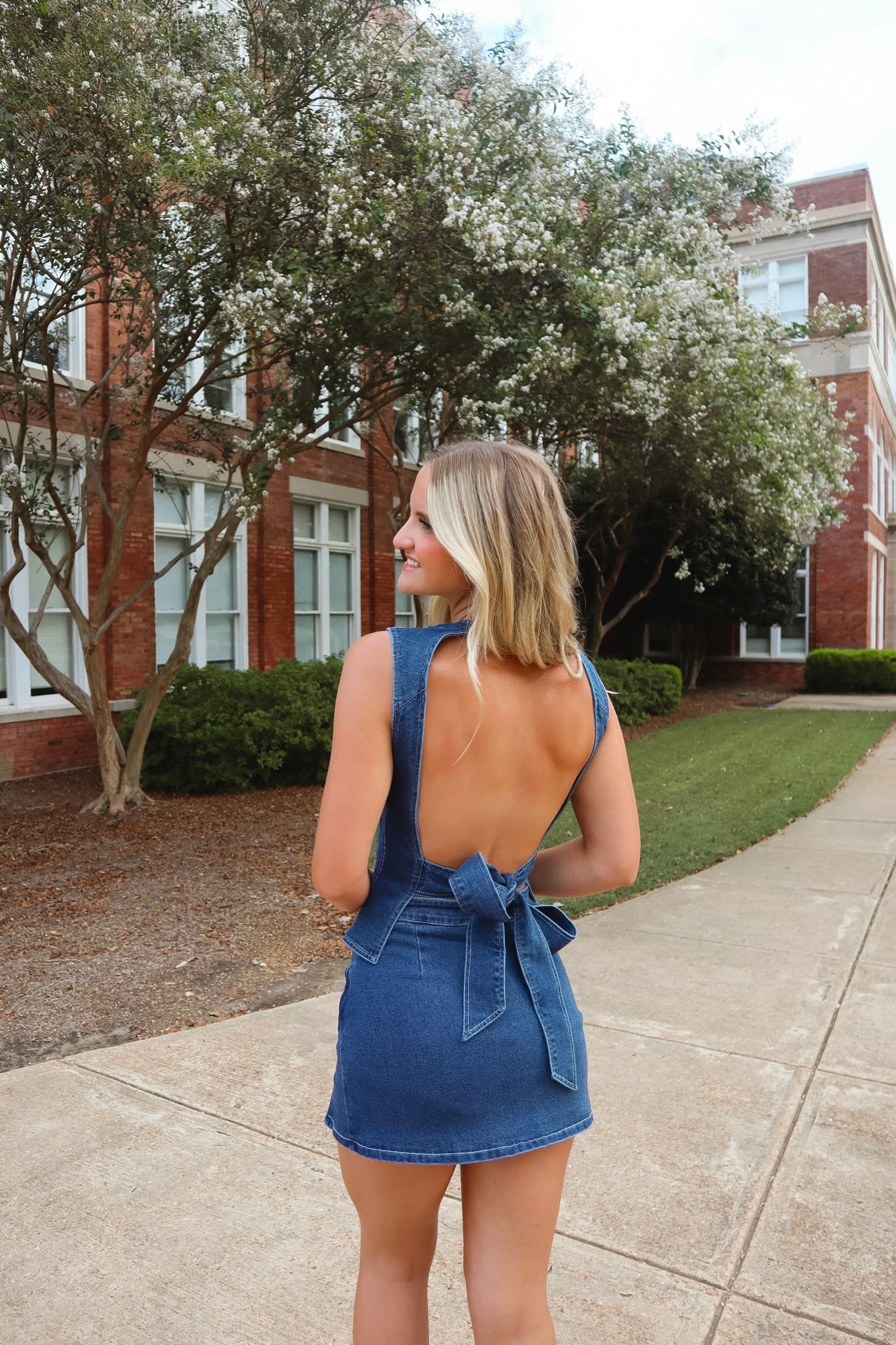 Dark Denim Skirt Set
