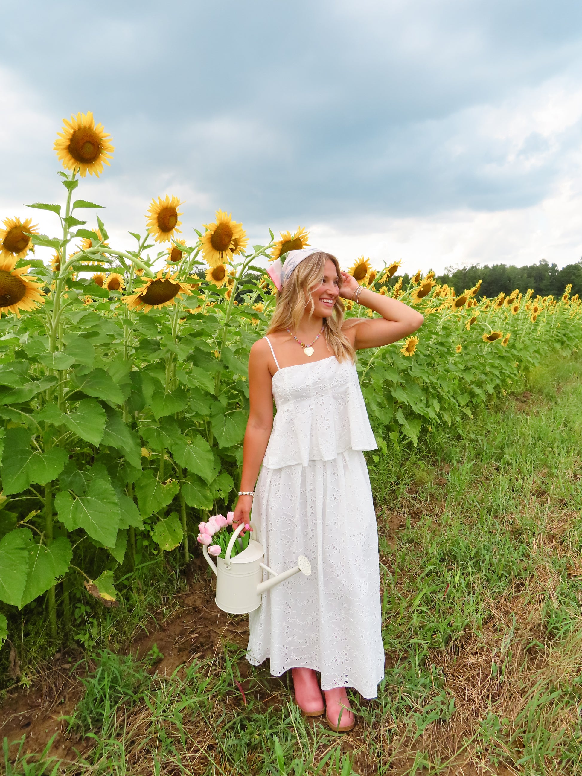 Darling Eyelet Skirt Set