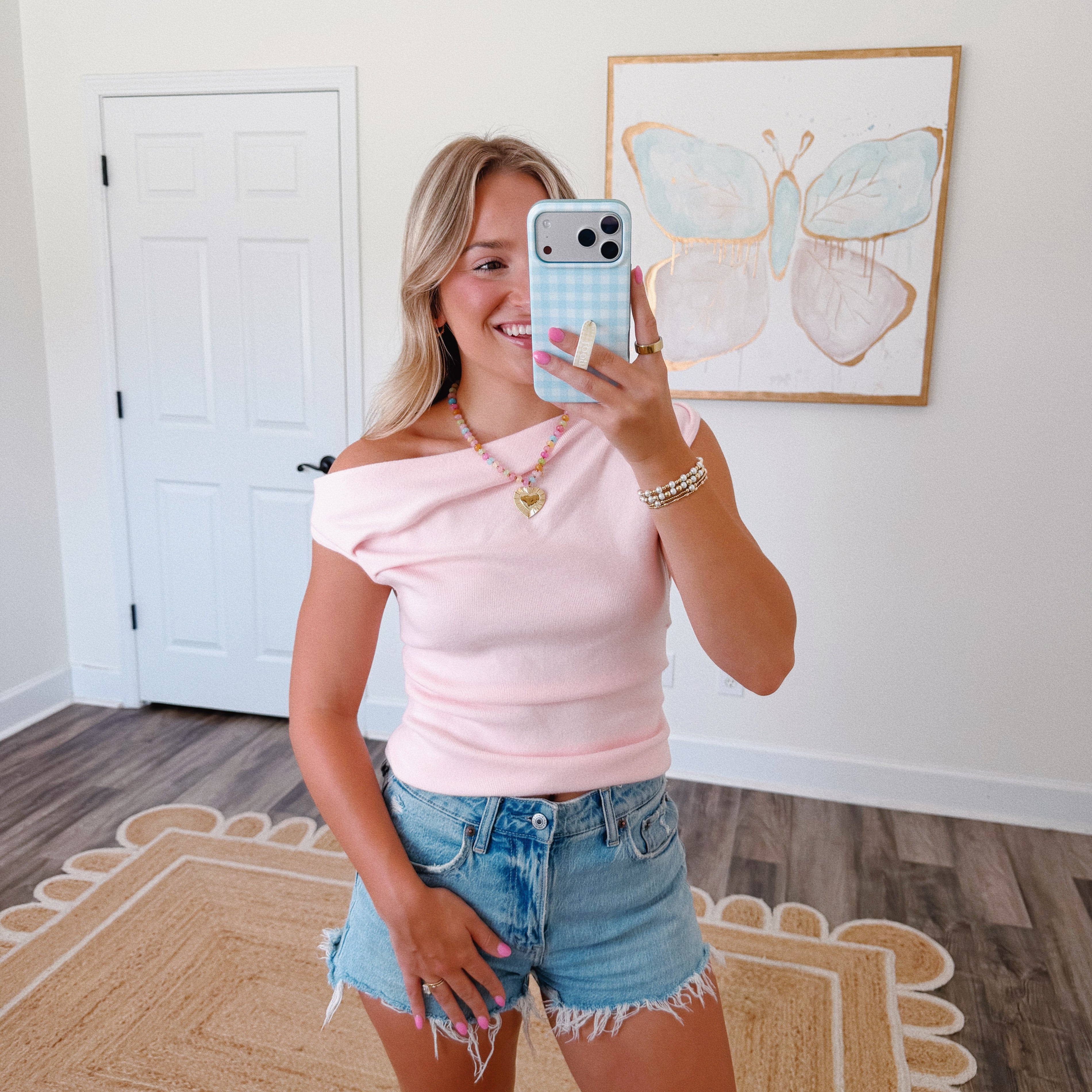 Blush Off The Shoulder Top