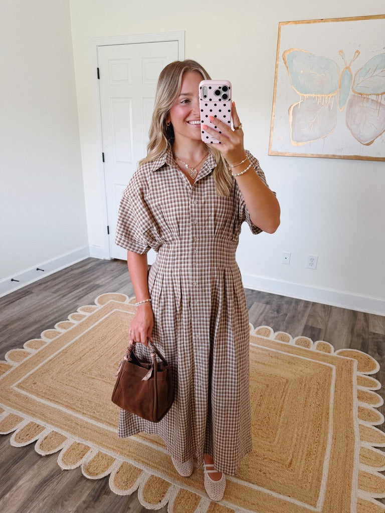 Maplewood Gingham Maxi