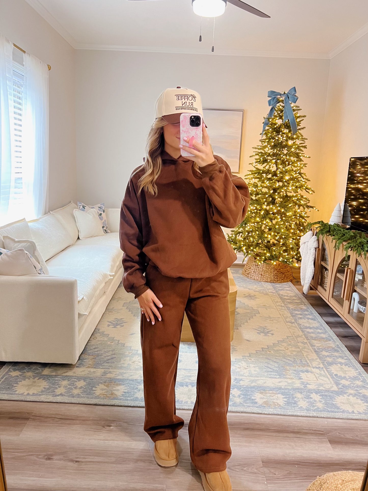 On The Go Brown Fleece Sweatset