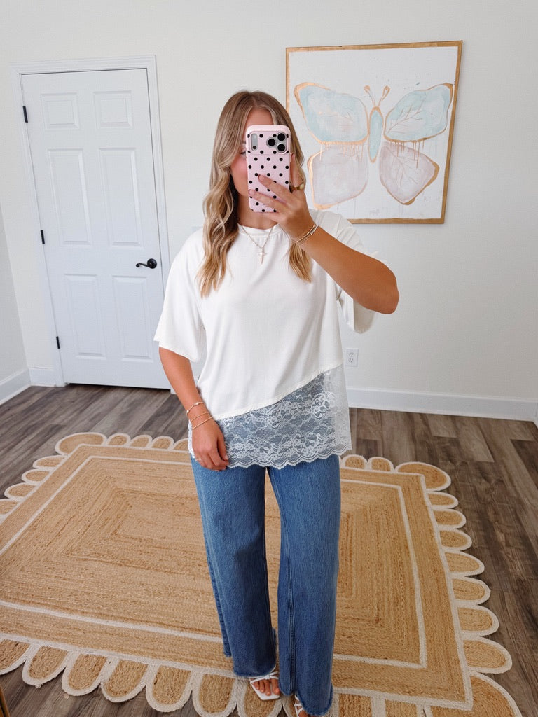 Ivory Lace Tee