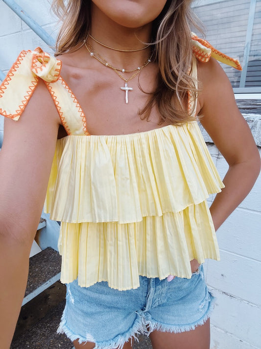 Sunny Days Ruffled Top