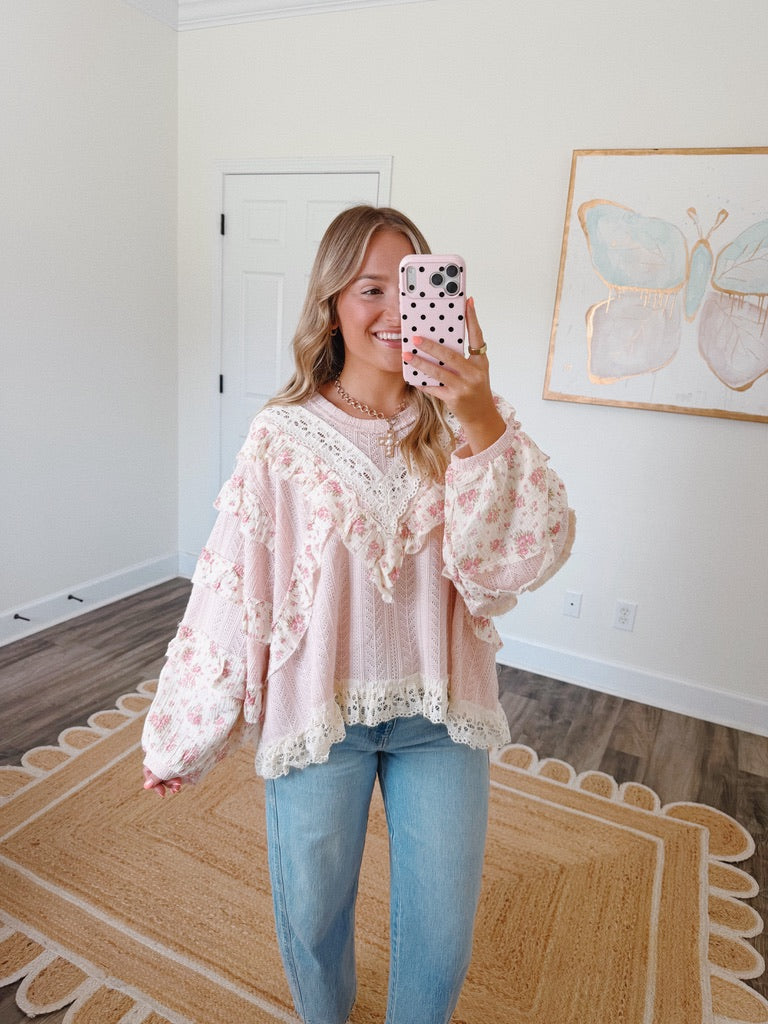 Darling Rose Ruffled Top