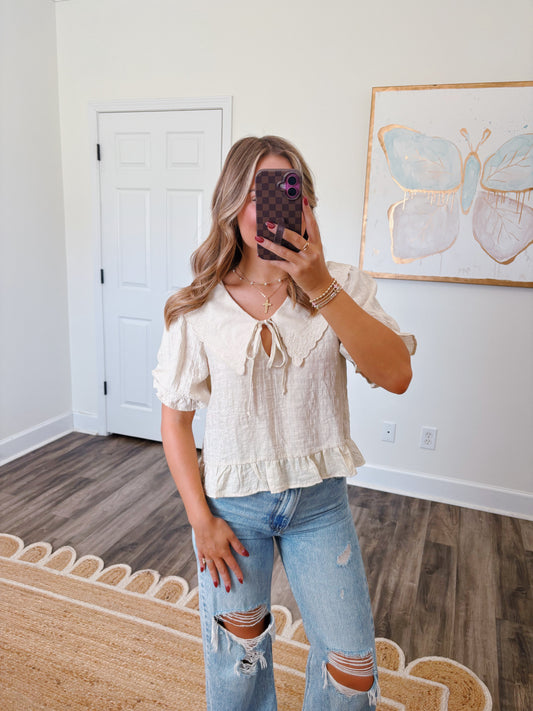 Ivory Embroidered Blouse