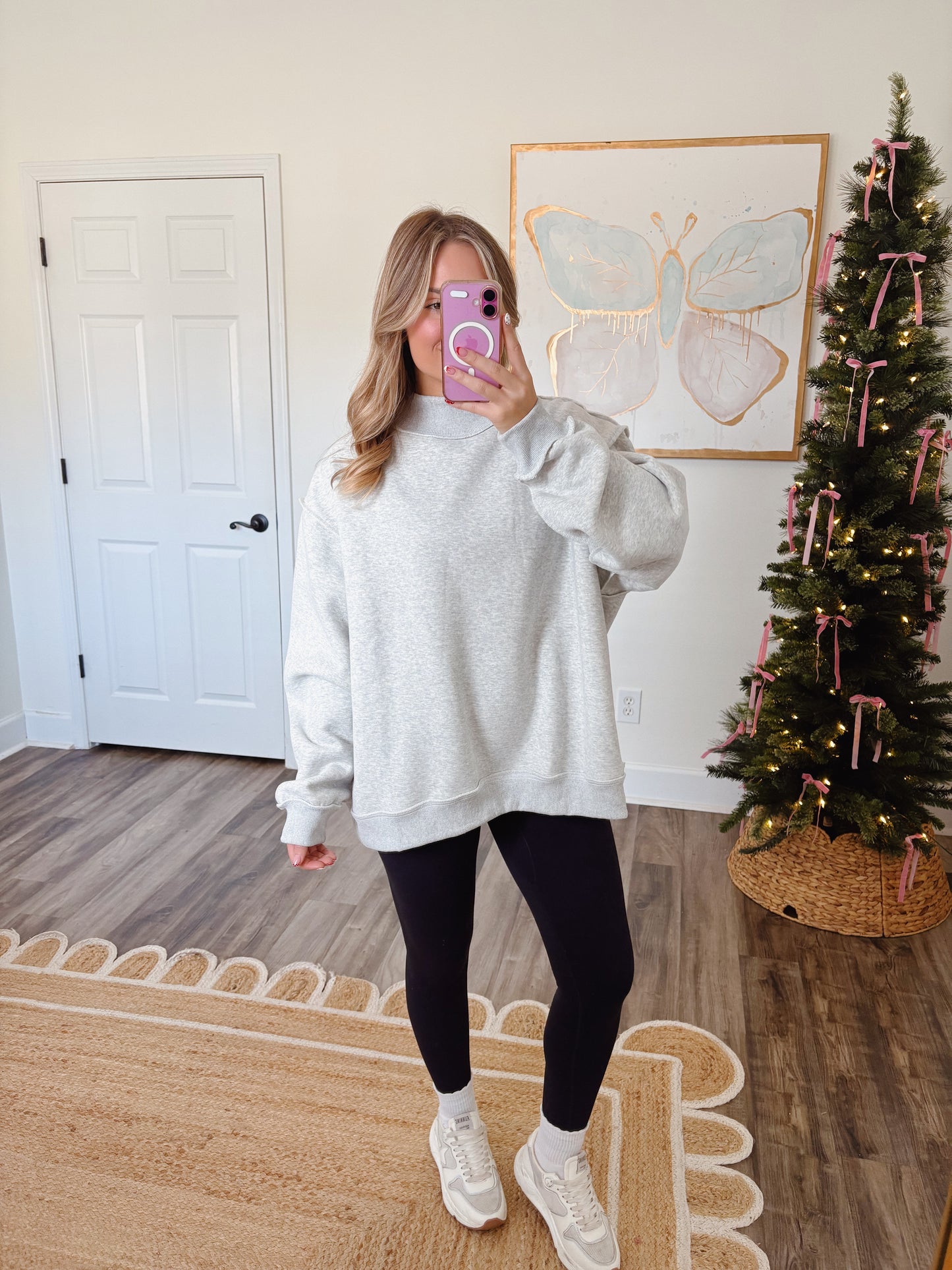 Cozy Days Grey Mockneck