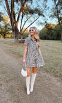 Zebra Print Mini Dress