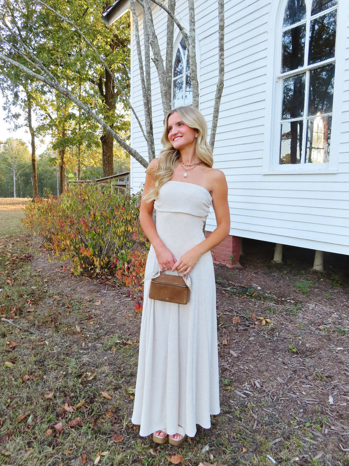 Oatmeal Drop Waist Maxi